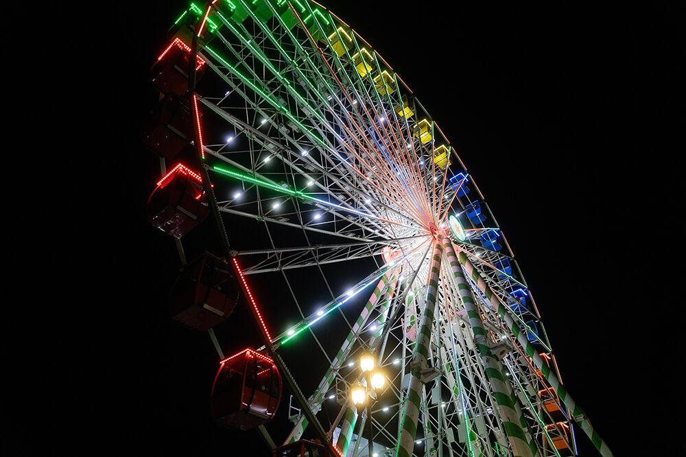 The SkyGrazer ride spins during the North Carolina State Fair in Raleigh on Sunday, Oct. 27, 2024. The State Fair lasted Oct. 17-27. The SkyGrazer is one of the most sought-after rides at the NC State Fair year after year.