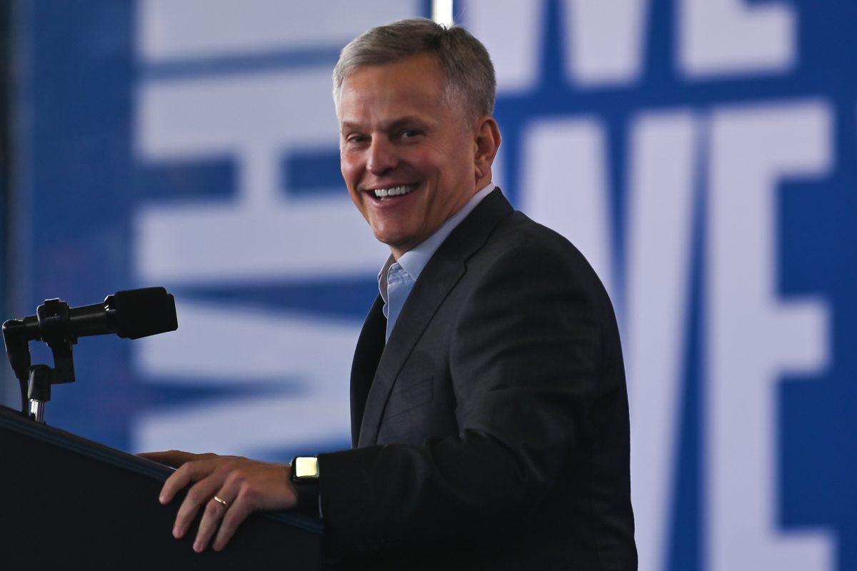 North Carolina Attorney General and gubernatorial candidate, Josh Stein, speaks during the Kamala Harris campaign rally at Coastal Credit Union Music Park at Walnut Creek on Wednesday, Oct. 31, 2024. Stein talked about the significance of voting for the national and local races like his own.