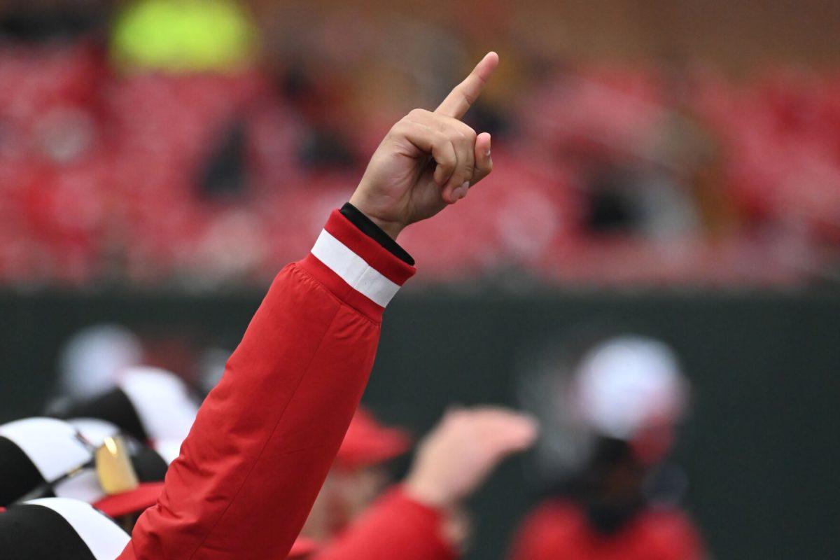 NC State Men's Baseball celebrates a home run during the game against Fordham on Feb. 15, 2025 at Doak Field at Dail Park. The Wolfpack defeated the Rams 19-6.