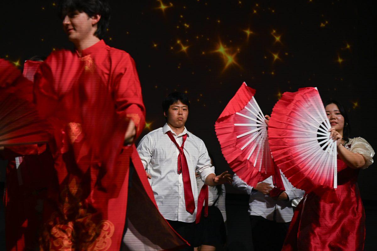 Students put on the final performance of the night during the Vietnamese Student Association's annual spring semester culture show, The Art of Passion, at Witherspoon Student Center on March 22, 2025. NC State's VSA put together an engaging show with a relatable storyline and featured guest performers.