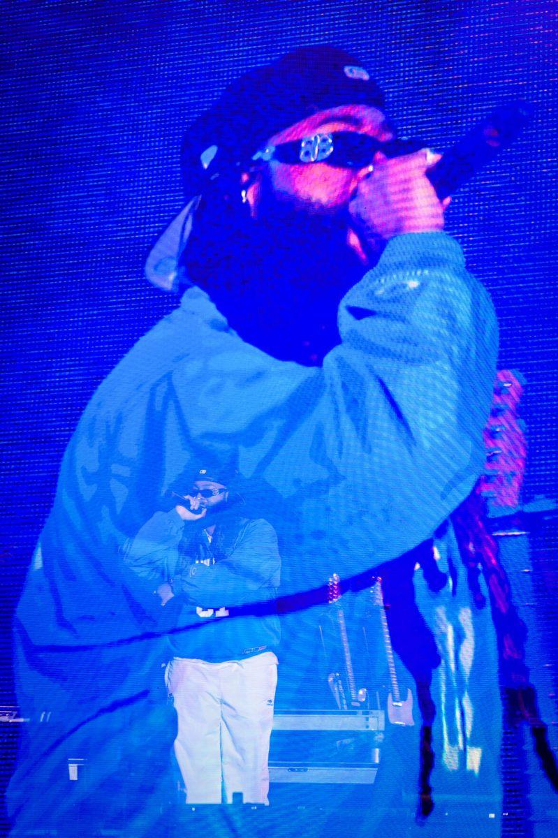 PARTYNEXTDOOR performs during the final Dreamville Festival in Dorothea Dix Park on April 5, 2025. PARTYNEXTDOOR performed songs from his collaborative album $ome $exy $ongs 4 U (2025), which debuted at No. 1 on the Billboard 200 chart with 246,000 equivalent album units in its first week, including 25,000 pure album sales and 287 million streams.