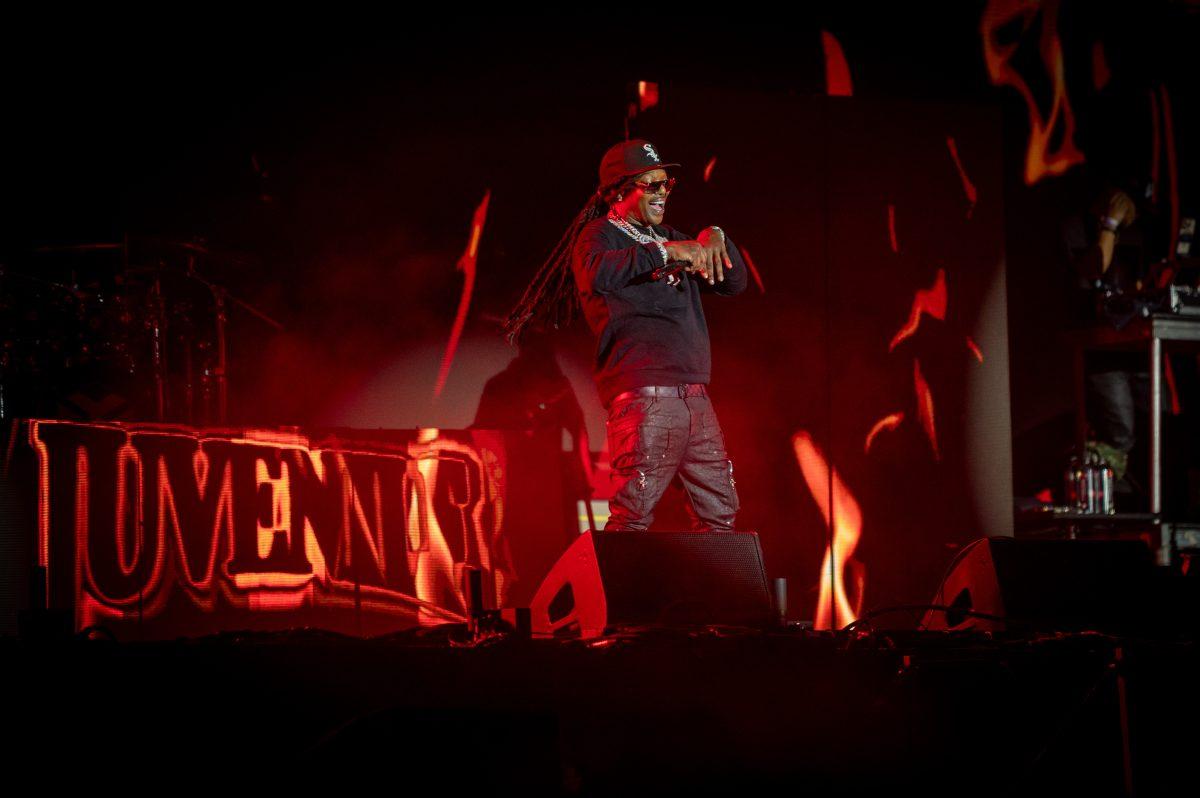 B.G. dances with the crowd during the final Dreamville Festival in Dorothea Dix Park on April 5, 2025. B.G. signed with Cash Money Records in 1996 and performed with label head Birdman along with the group Hot Boys at the Dreamville Festival. The performance featured rap artists Lil Wayne, Juvenile, and Hot Boy Turk.