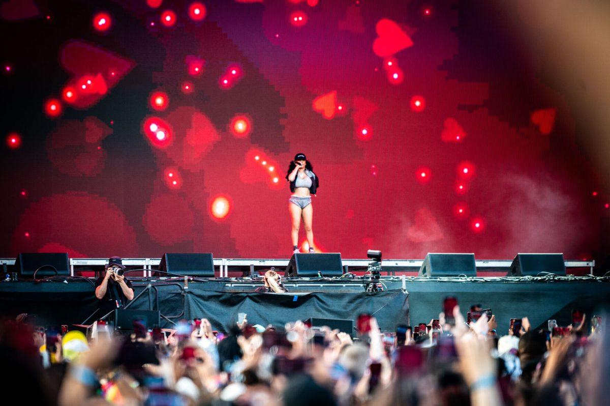 Keyshia Cole performs during the final Dreamville Festival in Dorothea Dix Park on April 5, 2025. Cole performed her best charting song "Love" from the album The Way It Is (2005).