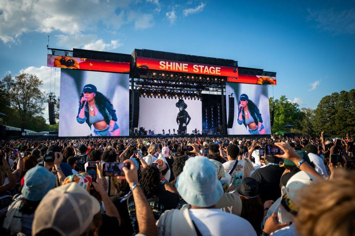Keyshia Cole performs during the final Dreamville Festival in Dorothea Dix Park on April 5, 2025. Cole performed following Lute, Young Nudy, and Chief Keef during the first day of the festival.