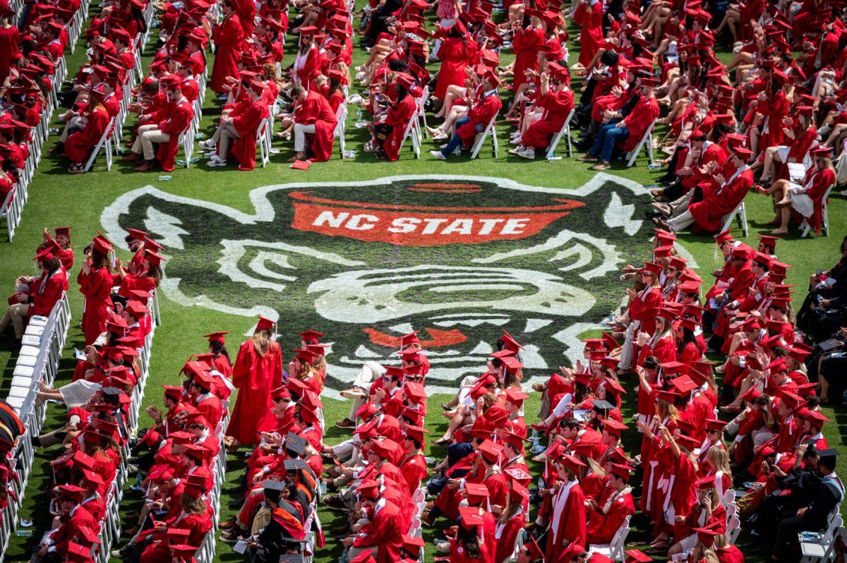 Carter-Finley Stadium hosted NC State University's Commencement ceremony on Saturday, May 3, 2025. NC State conferred 7,234 degrees at the ceremony, including 5,079 bachelor&#8217;s, 1,783 master&#8217;s, 306 doctoral, and 66 associate degrees.